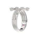 18K WHITE GOLD 1/2CT ROUND DIAMOND LADIES RING - Image 4