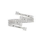 18K WHITE GOLD 1/2CT ROUND DIAMOND LADIES RING - Image 5