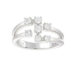18K WHITE GOLD 1/2CT ROUND DIAMOND LADIES RING