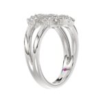 18K WHITE GOLD 1/2CT ROUND DIAMOND LADIES RING - Image 4