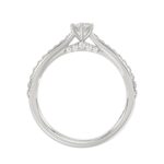 18K WHITE GOLD 1/2CT ROUND DIAMOND LADIES RING - Image 4