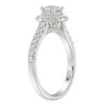 18K WHITE GOLD 1/2CT ROUND DIAMOND LADIES RING(CENTER STONE ROUND DIAMOND 1/4CT) - Image 2