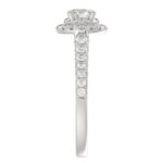 18K WHITE GOLD 1/2CT ROUND DIAMOND LADIES RING(CENTER STONE ROUND DIAMOND 1/4CT) - Image 5