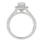 18K WHITE GOLD 1/2CT ROUND DIAMOND LADIES SEMI MOUNT RING(CENTER STONE MOUNT PEAR DIAMOND 1CT - Image 5