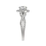 18K WHITE GOLD 1/2CT ROUND DIAMOND LADIES SEMI MOUNT RING(CENTER STONE MOUNT ROUND DIAMOND 1CT) - Image 6