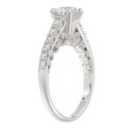 18K WHITE GOLD 1/2CT ROUND DIAMOND LADIES SEMI MOUNT RING(CENTER STONE MOUNT ROUND DIAMOND 1CT) - Image 2
