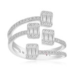 18K WHITE GOLD 1/2CT ROUND DIAMOND LADIES SEMI MOUNT RING(CENTER STONE MOUNT ROUND DIAMOND 1CT) - Image 5