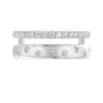 18K WHITE GOLD 1/2CT ROUND DIAMOND LADIES WRAP RING - Image 4