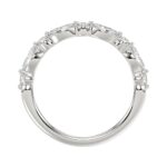 18K WHITE GOLD 1/2CT ROUND/MARQUISE DIAMOND LADIES BAND - Image 3