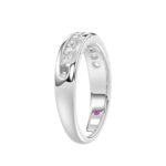 18K WHITE GOLD 1/3CT ROUND DIAMOND LADIES BAND - Image 3