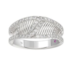18K WHITE GOLD 1/3CT ROUND DIAMOND LADIES BAND