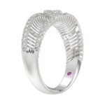 18K WHITE GOLD 1/3CT ROUND DIAMOND LADIES BAND - Image 3