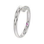 18K WHITE GOLD 1/3CT ROUND DIAMOND LADIES FASHION RING - Image 3