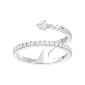 18K WHITE GOLD 1/3CT ROUND DIAMOND LADIES RING