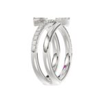 18K WHITE GOLD 1/3CT ROUND DIAMOND LADIES RING - Image 4