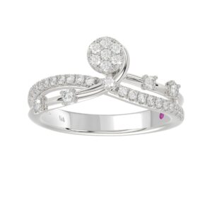 18K WHITE GOLD 1/3CT ROUND DIAMOND LADIES RING