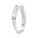 18K WHITE GOLD 1/3CT ROUND DIAMOND LADIES RING - Image 5