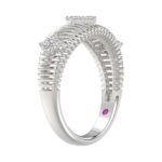 18K WHITE GOLD 1/3CT ROUND DIAMOND LADIES RING - Image 2