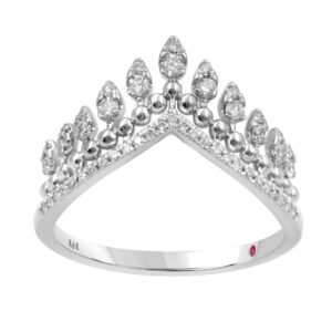 18K WHITE GOLD 1/3CT ROUND DIAMOND LADIES RING