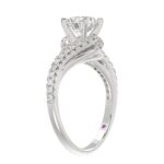 18K WHITE GOLD 1/3CT ROUND DIAMOND LADIES SEMI MOUNT RING MOUNT(CENTER STONE MOUNT ROUND DIAMOND 1CT - Image 3