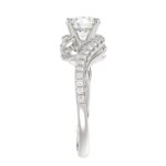 18K WHITE GOLD 1/3CT ROUND DIAMOND LADIES SEMI MOUNT RING MOUNT(CENTER STONE MOUNT ROUND DIAMOND 1CT - Image 6