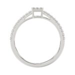18K WHITE GOLD 1/3CT ROUND/BAGUETTE DIAMOND LADIES RING - Image 4