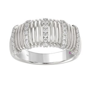 18K WHITE GOLD 1/4CT ROUND DIAMOND LADIES BAND