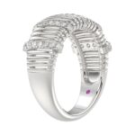 18K WHITE GOLD 1/4CT ROUND DIAMOND LADIES BAND - Image 3