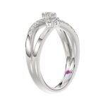 18K WHITE GOLD 1/4CT ROUND DIAMOND LADIES RING - Image 4