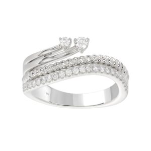 18K WHITE GOLD 1/4CT ROUND DIAMOND LADIES RING