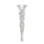 18K WHITE GOLD 1/4CT ROUND DIAMOND LADIES SEMI MOUNT RING(CENTER STONE MOUNT OVAL DIAMOND 1CT - Image 6