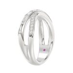18K WHITE GOLD 1/5CT ROUND DIAMOND LADIES BAND - Image 5