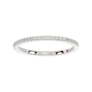 18K WHITE GOLD 1/6CT ROUND DIAMOND LADIES BAND ONLY