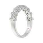 18K WHITE GOLD 1CT ROUND DIAMOND LADIES BAND - Image 4
