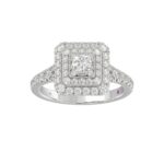 18K WHITE GOLD 1CT ROUND DIAMOND LADIES RING - Image 3