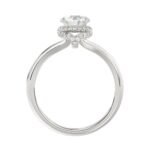 18K WHITE GOLD 1CT ROUND DIAMOND LADIES RING( CENTER STONE ROUND DIAMOND 7/8 CT) - Image 4