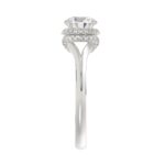 18K WHITE GOLD 1CT ROUND DIAMOND LADIES RING( CENTER STONE ROUND DIAMOND 7/8 CT) - Image 5
