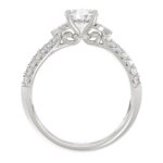 18K WHITE GOLD 1CT ROUND DIAMOND LADIES RING(CENTER STONE ROUND DIAMOND 3/4CT) - Image 4