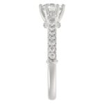 18K WHITE GOLD 1CT ROUND DIAMOND LADIES RING(CENTER STONE ROUND DIAMOND 3/4CT) - Image 3