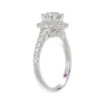 18K WHITE GOLD 1CT ROUND DIAMOND LADIES SEMI MOUNT BRIDAL SET(CENTER STONE MOUNT ROUND DIAMOND 1CT) - Image 3
