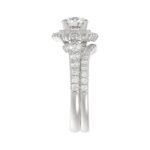 18K WHITE GOLD 1CT ROUND DIAMOND LADIES SEMI MOUNT BRIDAL SET(CENTER STONE MOUNT ROUND DIAMOND 1CT) - Image 5