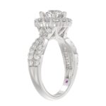 18K WHITE GOLD 1CT ROUND DIAMOND LADIES SEMI MOUNT BRIDAL SET(CENTER STONE MOUNT ROUND DIAMOND 1CT) - Image 2