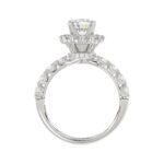 18K WHITE GOLD 1CT ROUND DIAMOND LADIES SEMI MOUNT RING(CENTER STONE MOUNT ROUND DIAMOND 1CT) - Image 3