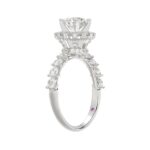 18K WHITE GOLD 1CT ROUND DIAMOND LADIES SEMI MOUNT RING(CENTER STONE MOUNT ROUND DIAMOND 1CT) - Image 4