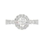 18K WHITE GOLD 1CT ROUND DIAMOND LADIES SEMI MOUNT RING(CENTER STONE MOUNT ROUND DIAMOND 1CT) - Image 5