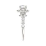 18K WHITE GOLD 1CT ROUND DIAMOND LADIES SEMI MOUNT RING(CENTER STONE MOUNT ROUND DIAMOND 1CT) - Image 6