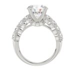 18K WHITE GOLD 1CT ROUND DIAMOND LADIES SEMI MOUNT RING(CENTER STONE MOUNT ROUND DIAMOND 3CT) - Image 5