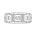 18K WHITE GOLD 1CT ROUND/MARQUISE DIAMOND LADIES BAND - Image 5