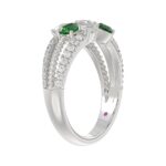 18K WHITE GOLD 1CT ROUND/PEAR DIAMOND LADIES RING - Image 2