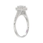 18K WHITE GOLD 1CT ROUND/PRINCESS DIAMOND LADIES BRIDAL SET(CENTER STONE PRINCESS DIAMOND 1/2CT) - Image 2